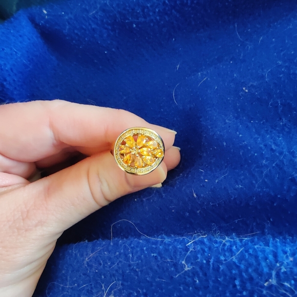 Nwt yellow gold orange citrine, size 9 - Picture 6 of 9